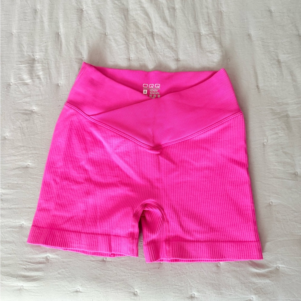 Vibrant Pink Athletic Compression Shorts